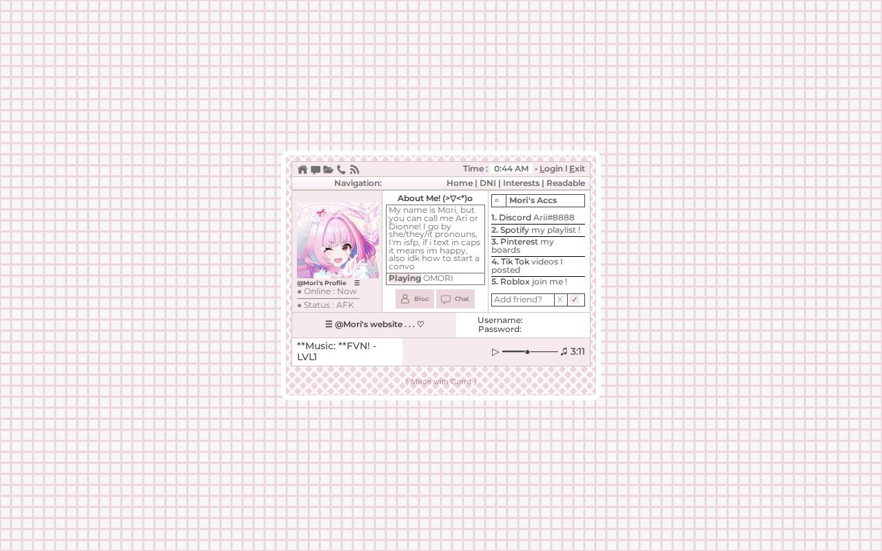 Carrd profile picture for @maiden